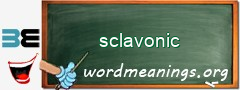 WordMeaning blackboard for sclavonic